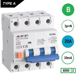 SEP Aardlekautomaat B20 3-fase (RCBO)